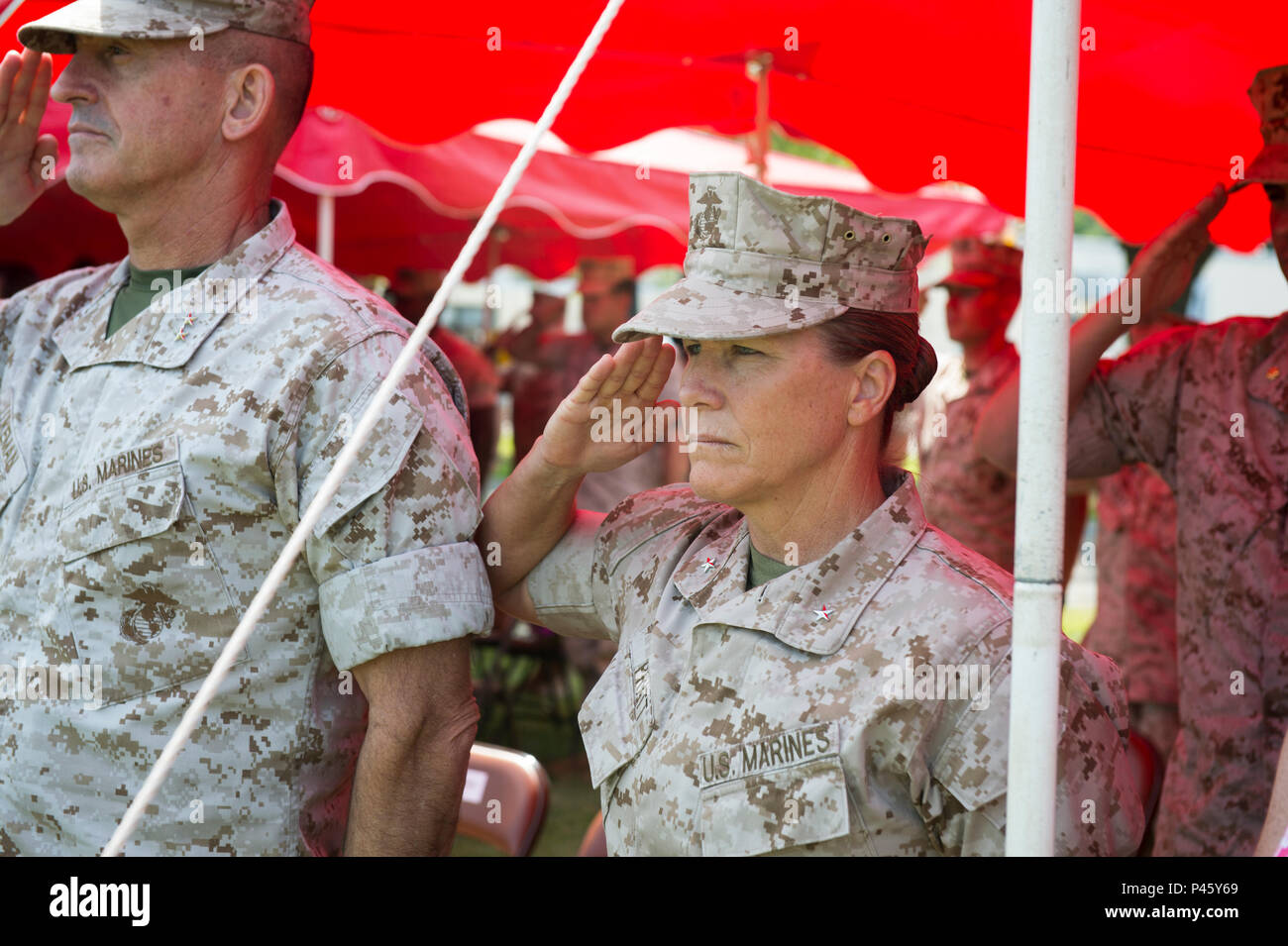 U.S. Marine Corps Brig. Gen. Helen Pratt, commanding general, Education ...