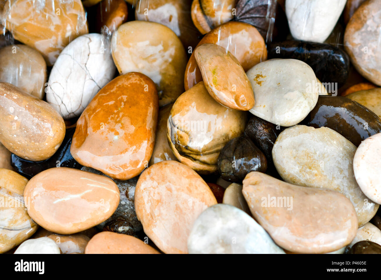 abstract background texture brown pebbles Stock Photo