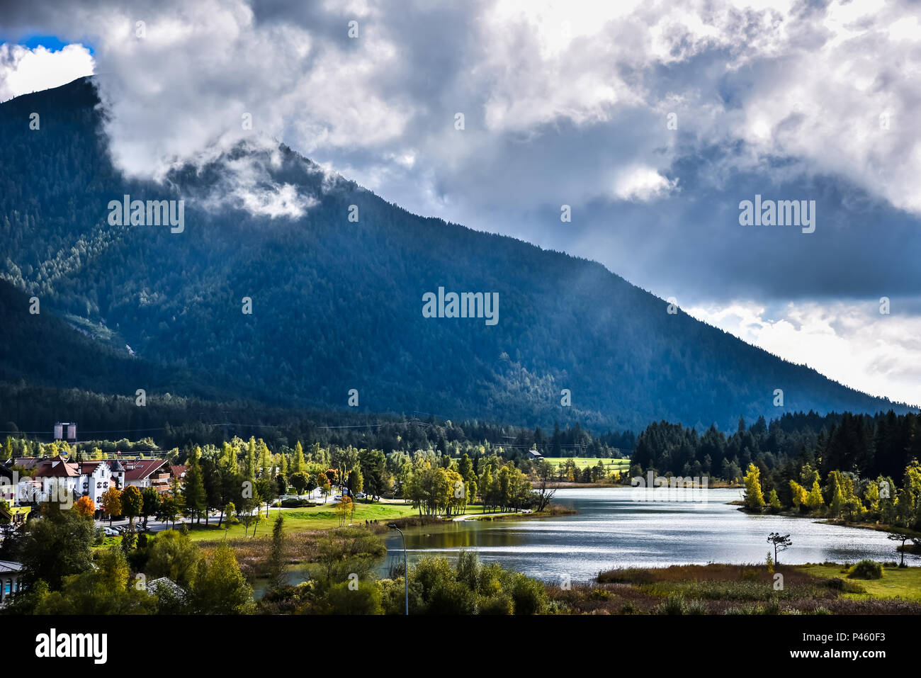 Lake Wildsee at Seefeld in Tirol, Austria - Europe Stock Photo