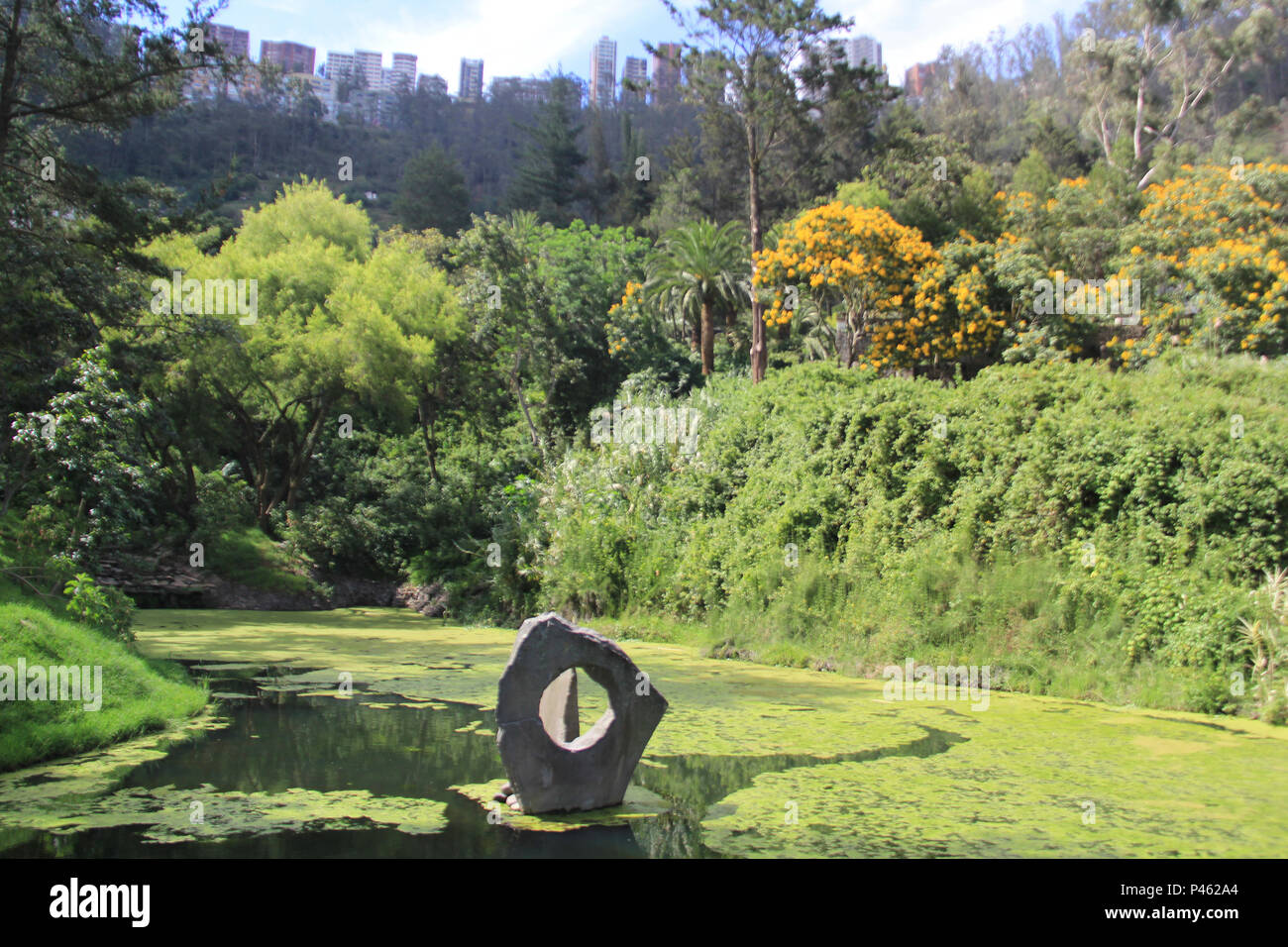 Obra de arte no Parque do GuÃ¡mpalo, em Quito/Pichincha, Equador - 15-01-2014 Stock Photo