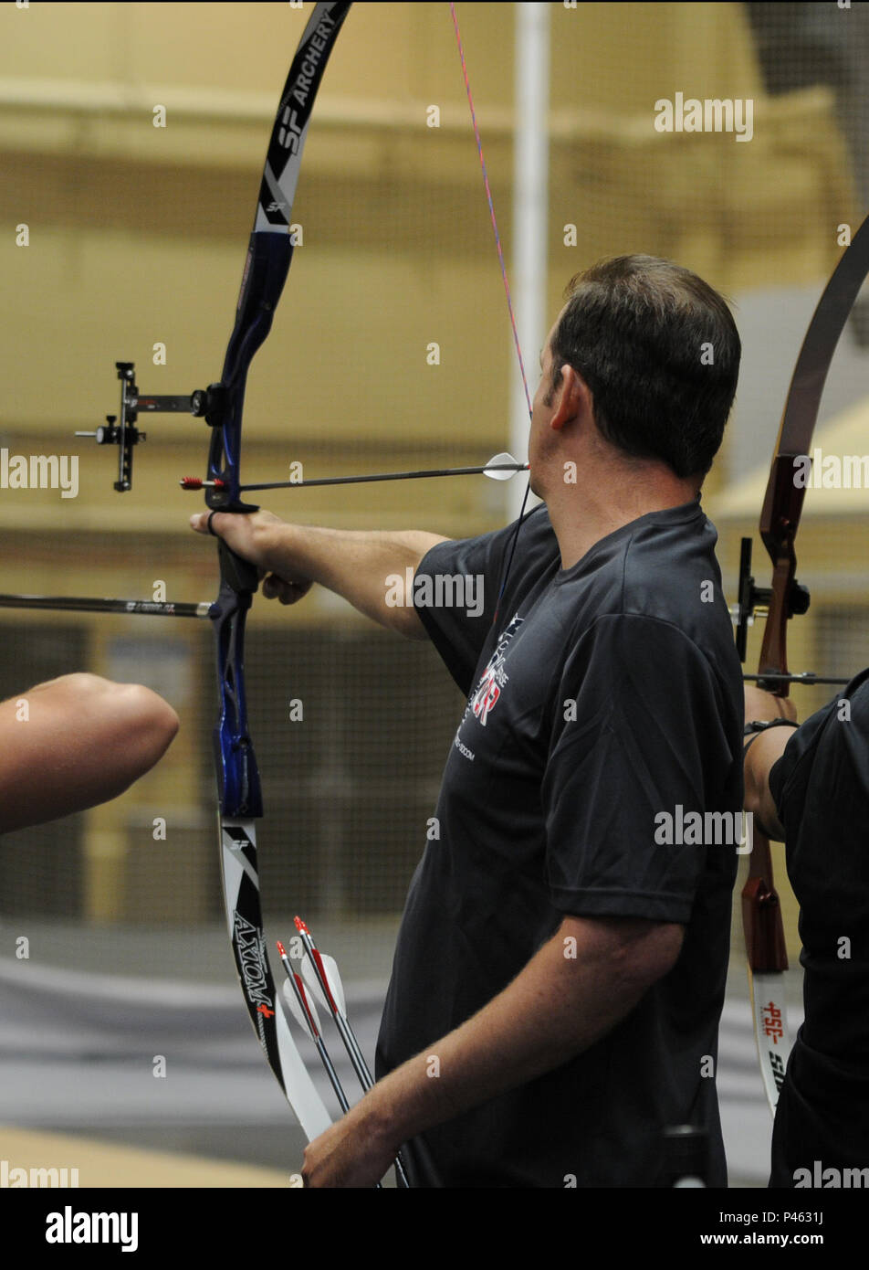 The 2016 DoD Warrior Games includes archery, both recurve bow, seen here, compound bow