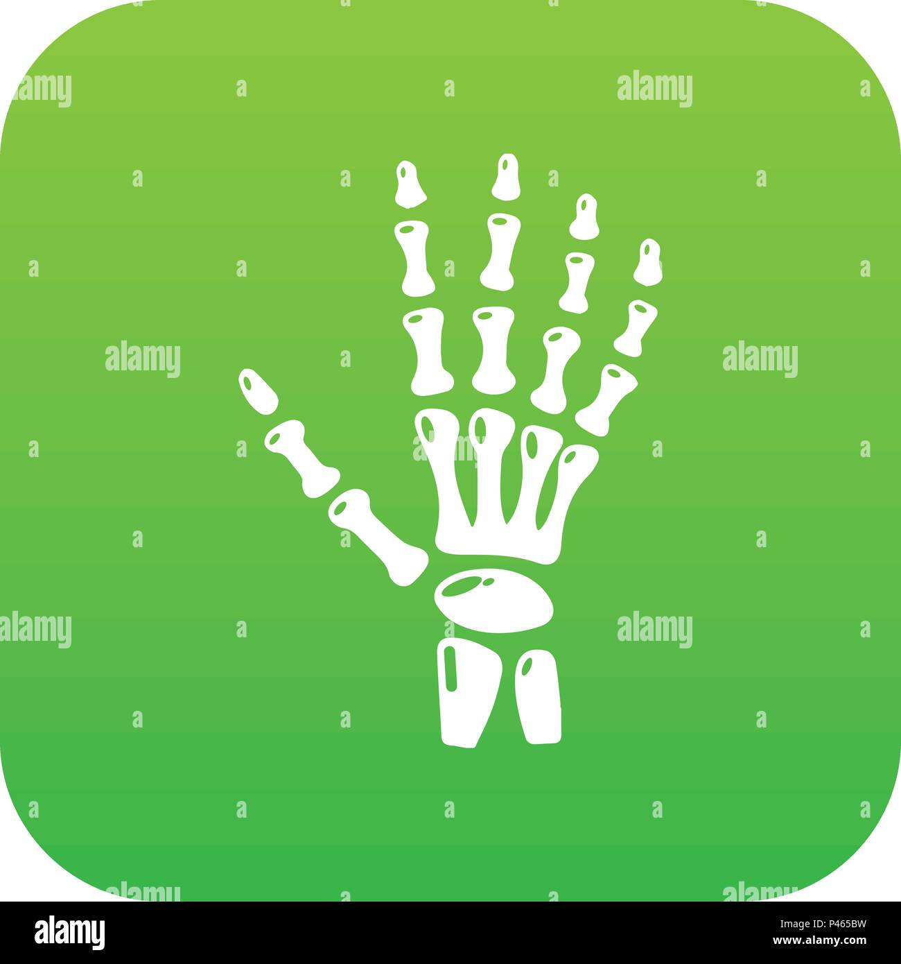 Inflammation of hand icon, simple style. Stock Vector