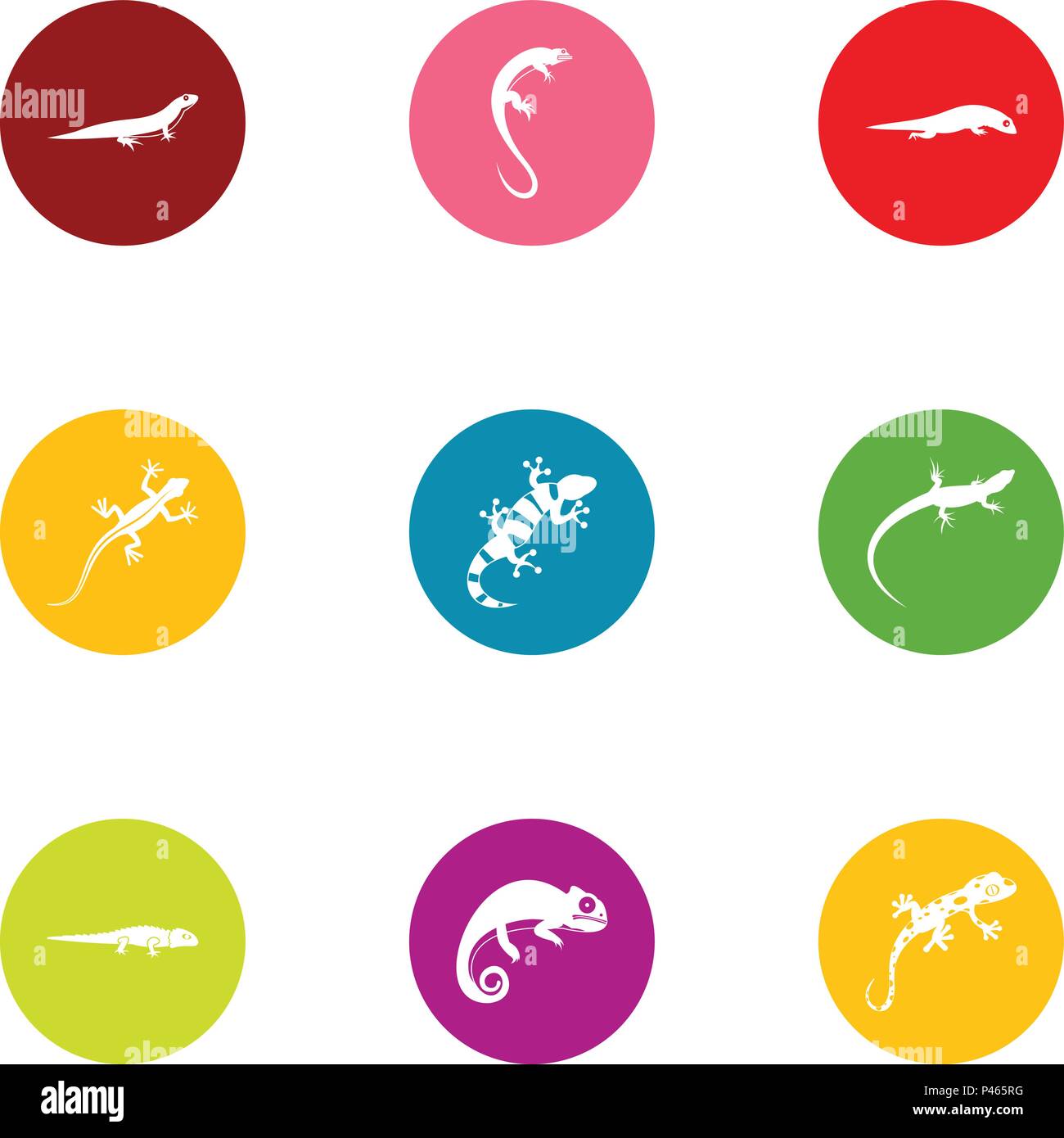 Raptor icons set, flat style Stock Vector Image & Art - Alamy