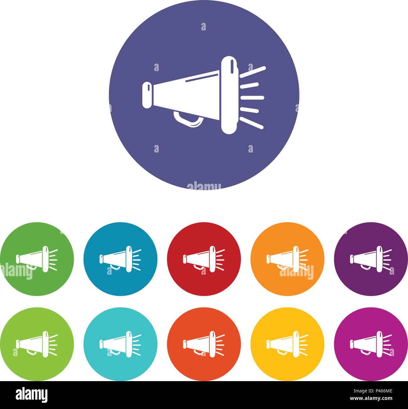 Megaphone icons set vector color Stock Vector Image & Art - Alamy
