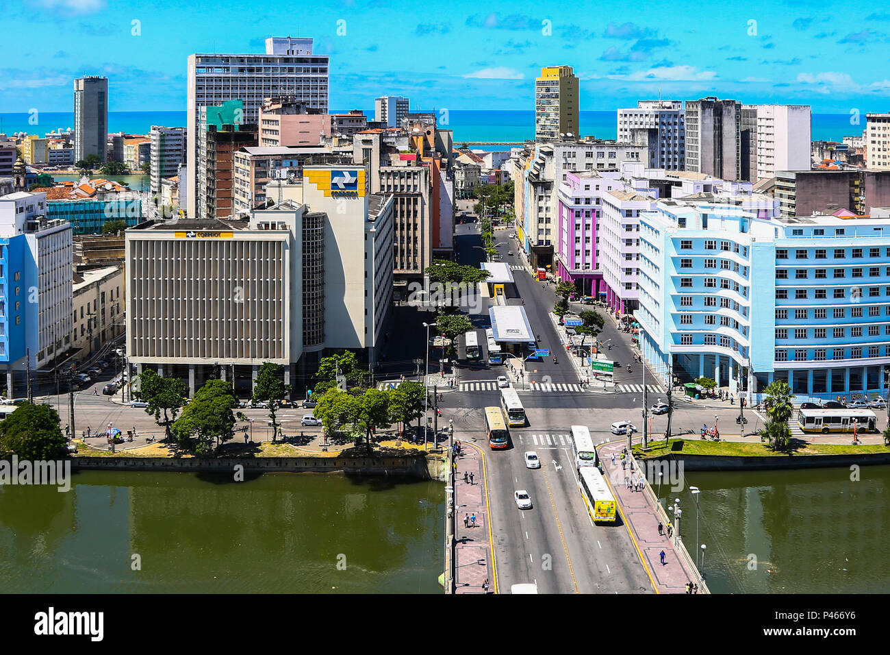 Av. Guararapes, Edificio dos Correios, Rua do Sol, Ponte Duarte Coelho ...