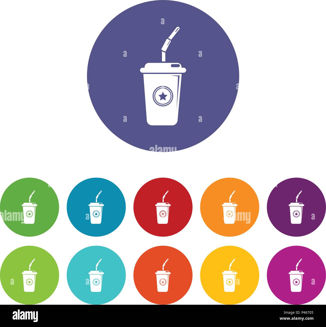 Smoothie fruit juice drink icons set vector beverage glass Stock Vector ...
