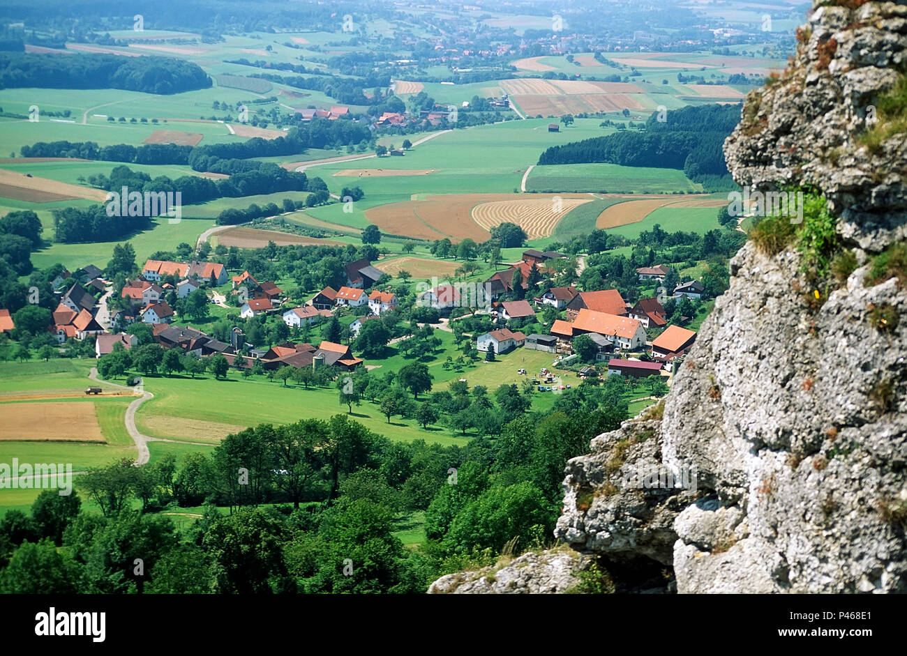 The village of Beuren in Esslingen, Baden Wurttemburg in Southern Germany Stock Photo