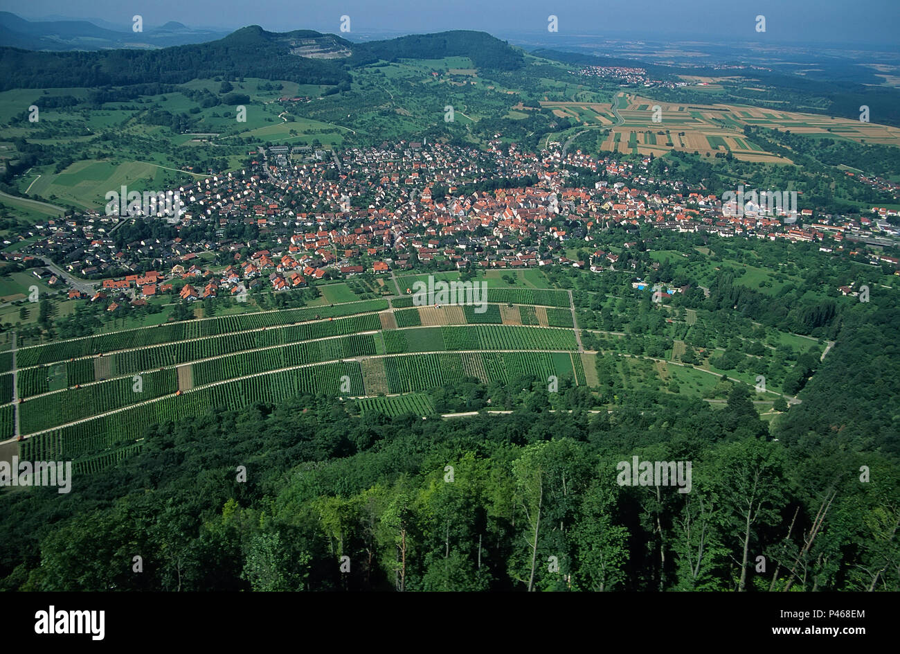 The village of Beuren in Esslingen, Baden Wurttemburg in Southern Germany Stock Photo