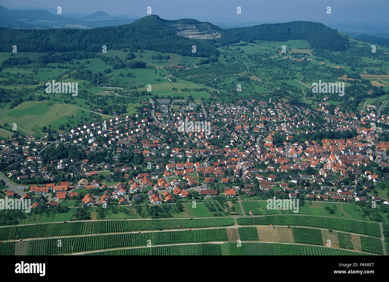 The village of Beuren in Esslingen, Baden Wurttemburg in Southern Germany Stock Photo