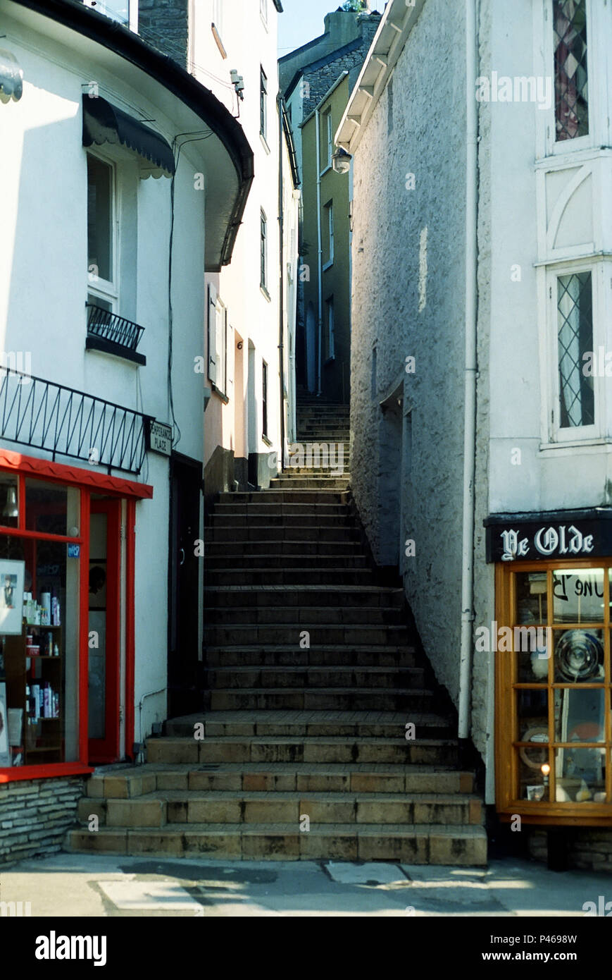 Temperance Place in Brixham, Devon, England. Photo circa 1992 Stock