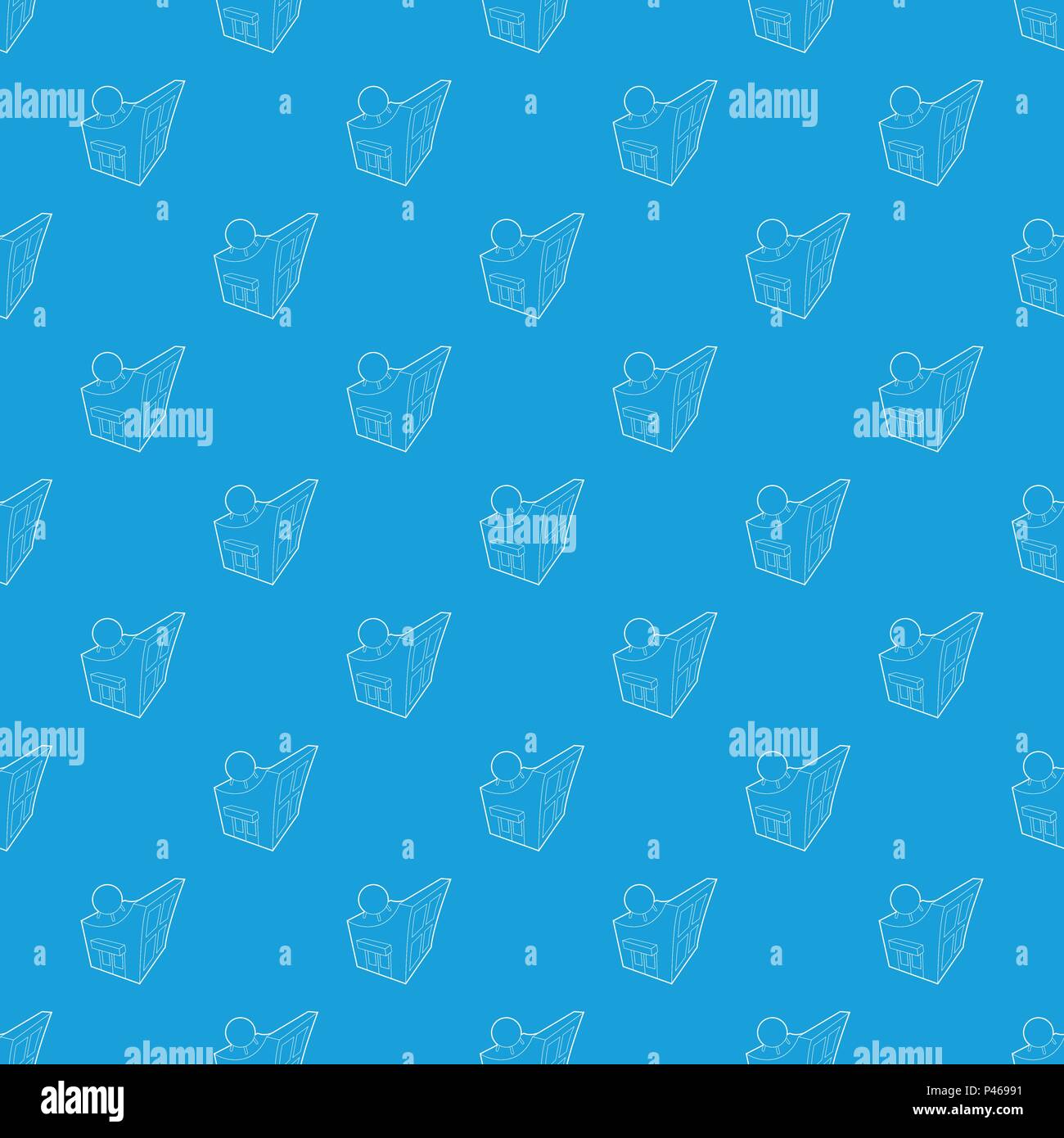 Observatory pattern vector seamless blue Stock Vector