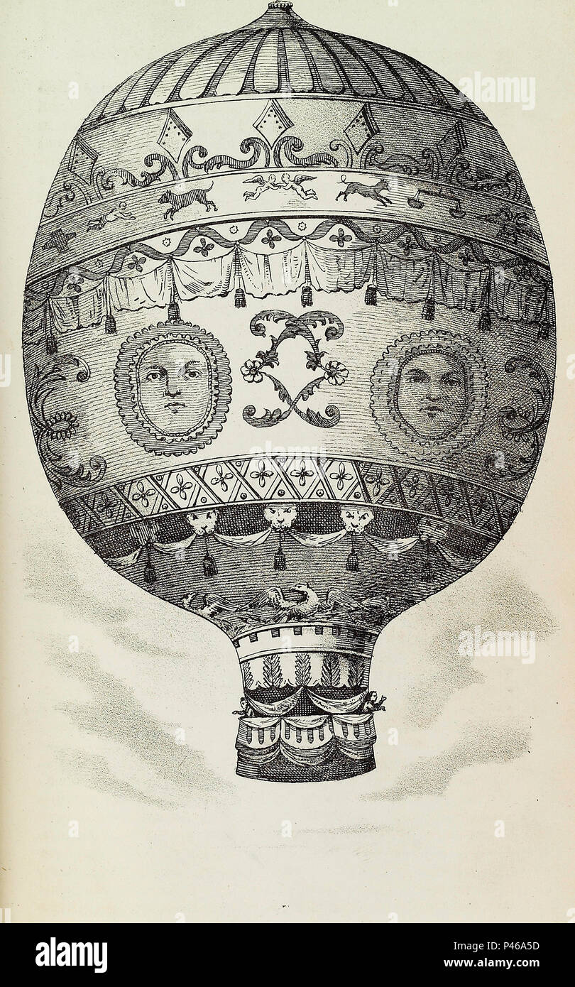 Montgolfier's balloon Stock Photo