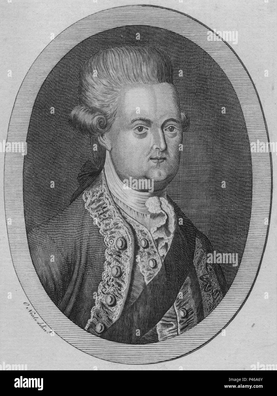 Frederick North, 2nd Earl of Guilford, (1732 – 1792), Lord North, Prime Minister of Great Britain from 1770 to 1782 Stock Photo