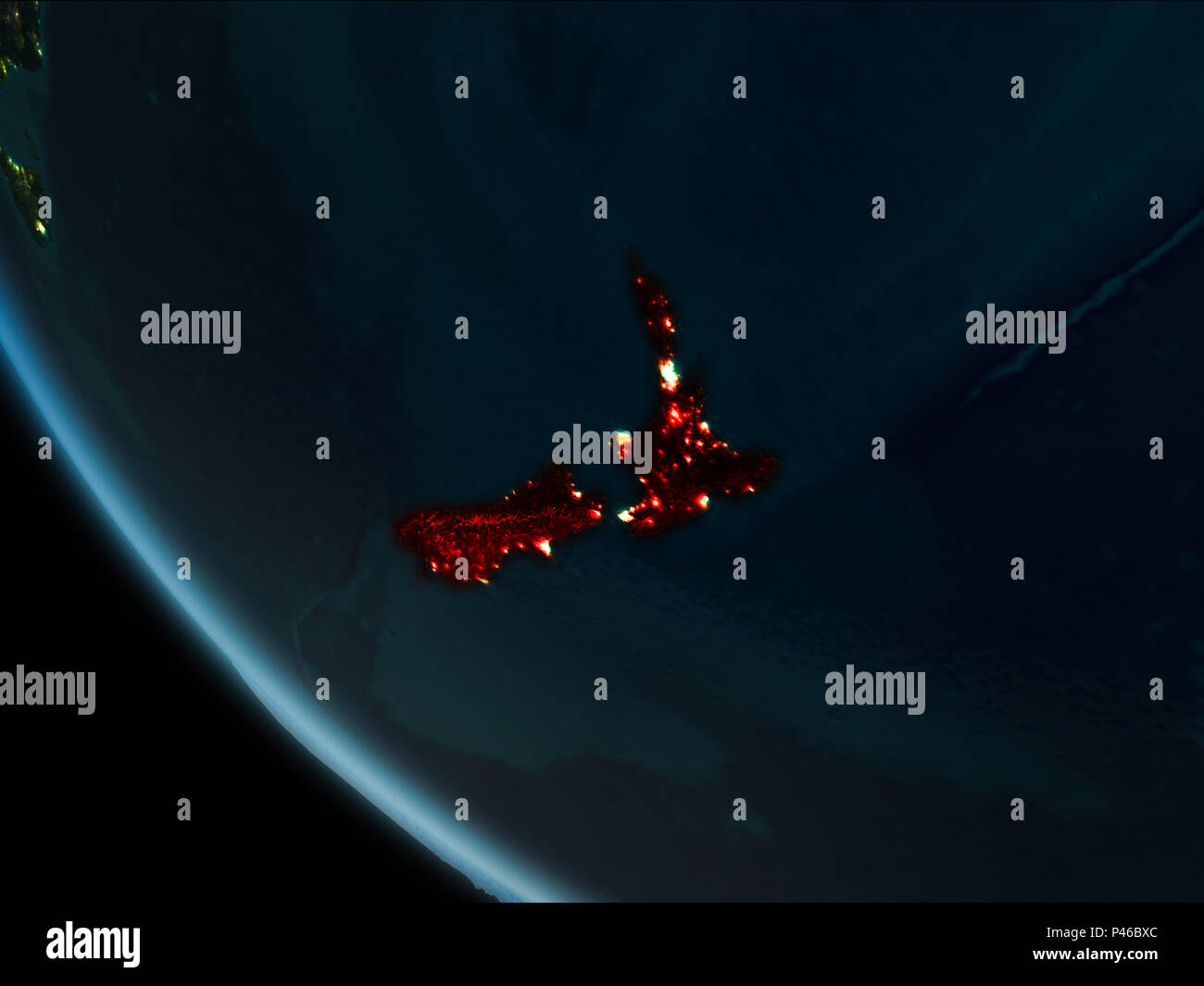 Satellite view new zealand hires stock photography and images Alamy