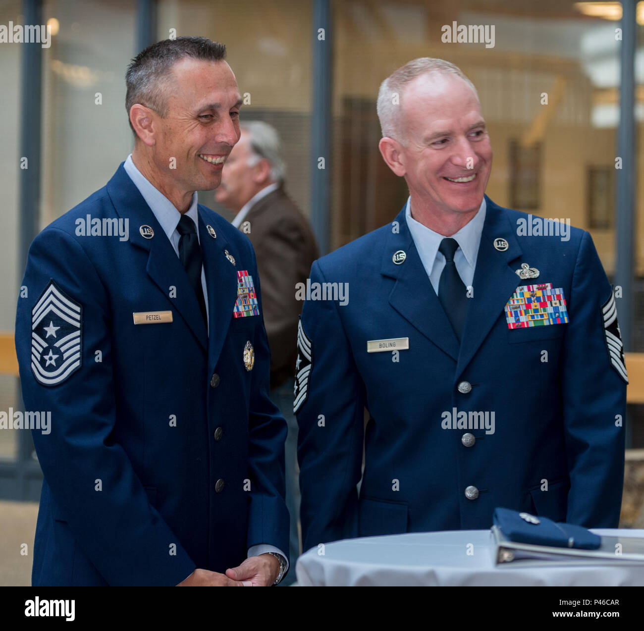 Chief Master Sergeant Todd S. Petzel, command chief of the 18th Air ...