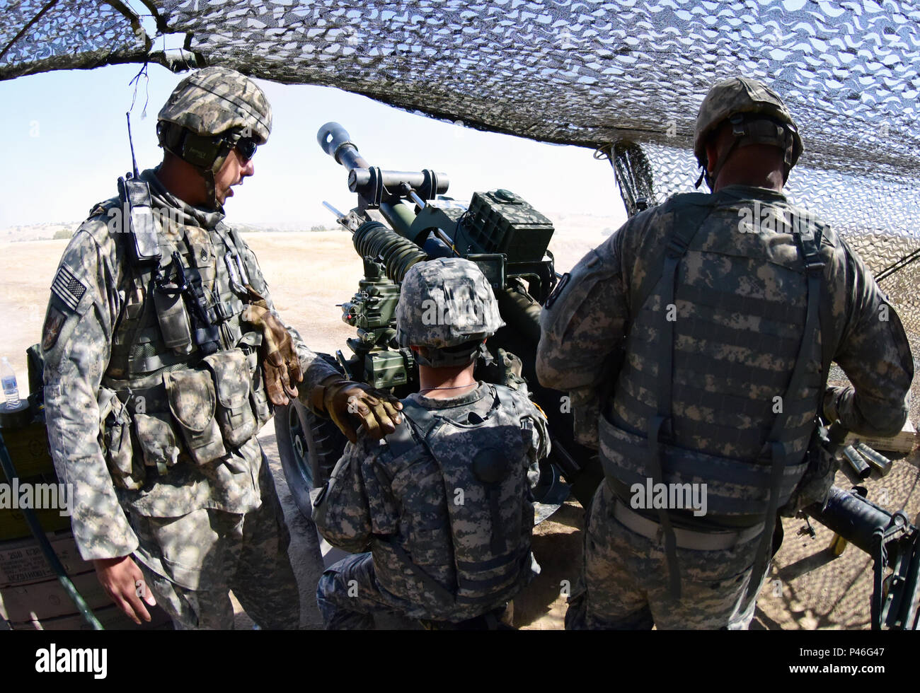 Soldiers of Alpha Battery, 1st Battalion, 487th Field Artillery, Hawaii