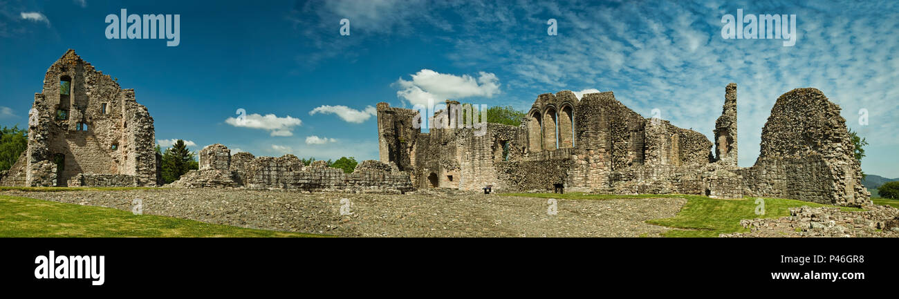 Part of the impressive ruins of Kildrummy Castle in Aberdeenshire, Scotland. Stock Photo