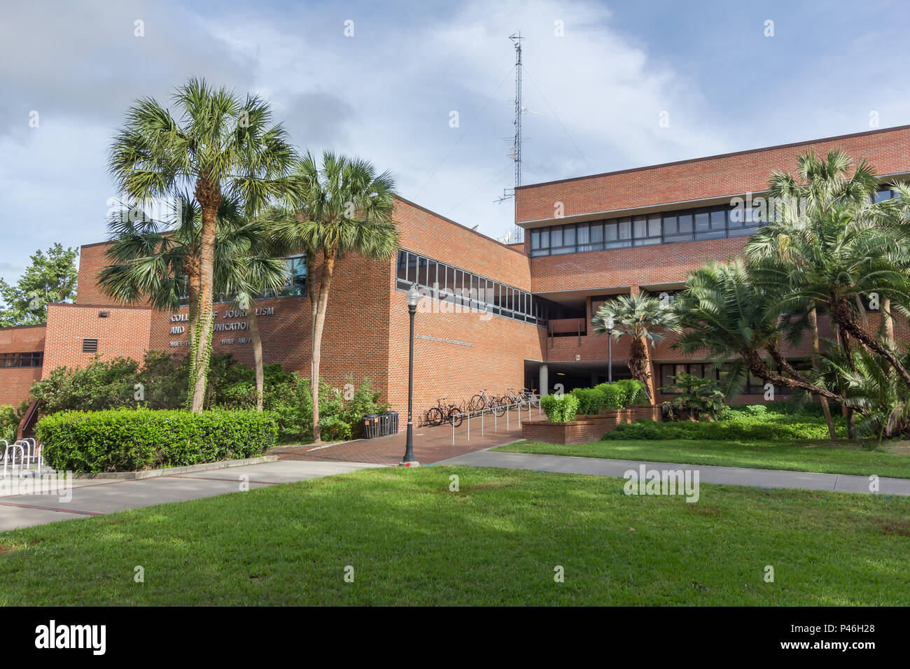 Weimer Hall, College of Journalism and Communication at the University of Florida on September 12, 2016 in Gainesville, Florida. Stock Photo