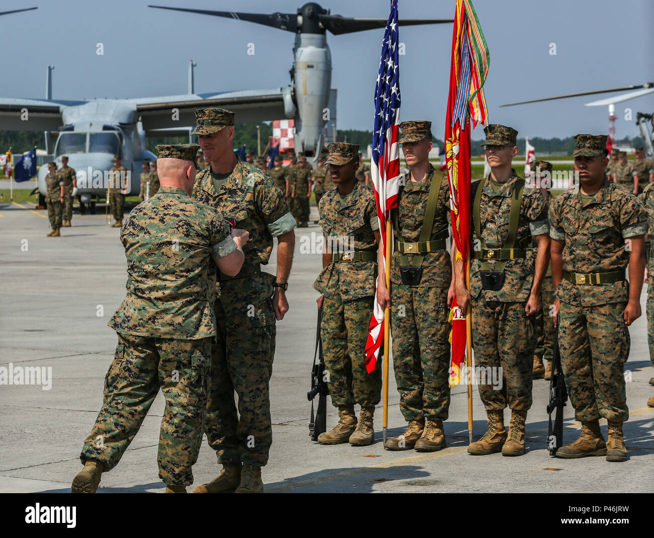 Col. Timothy M. Salmon, outgoing commanding officer, Marine Corps Air ...
