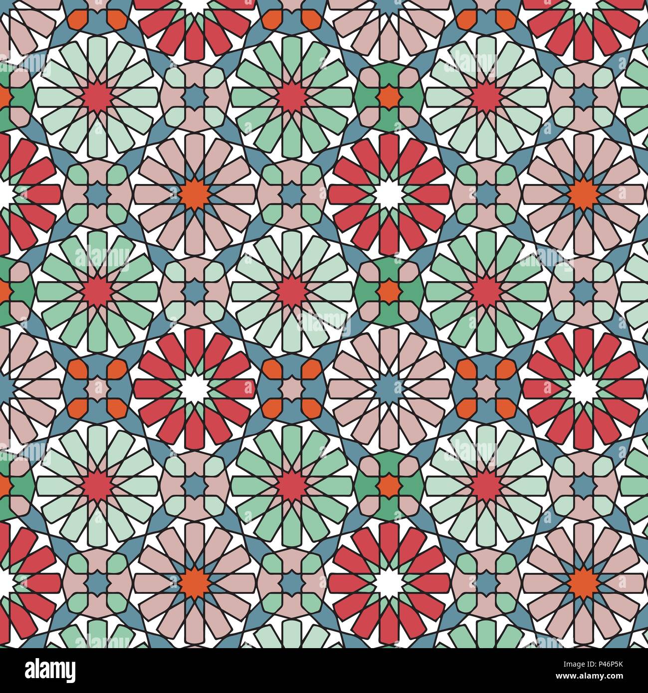 Tribal Seamless Pattern Islamic Texture Moroccan Wall Tile