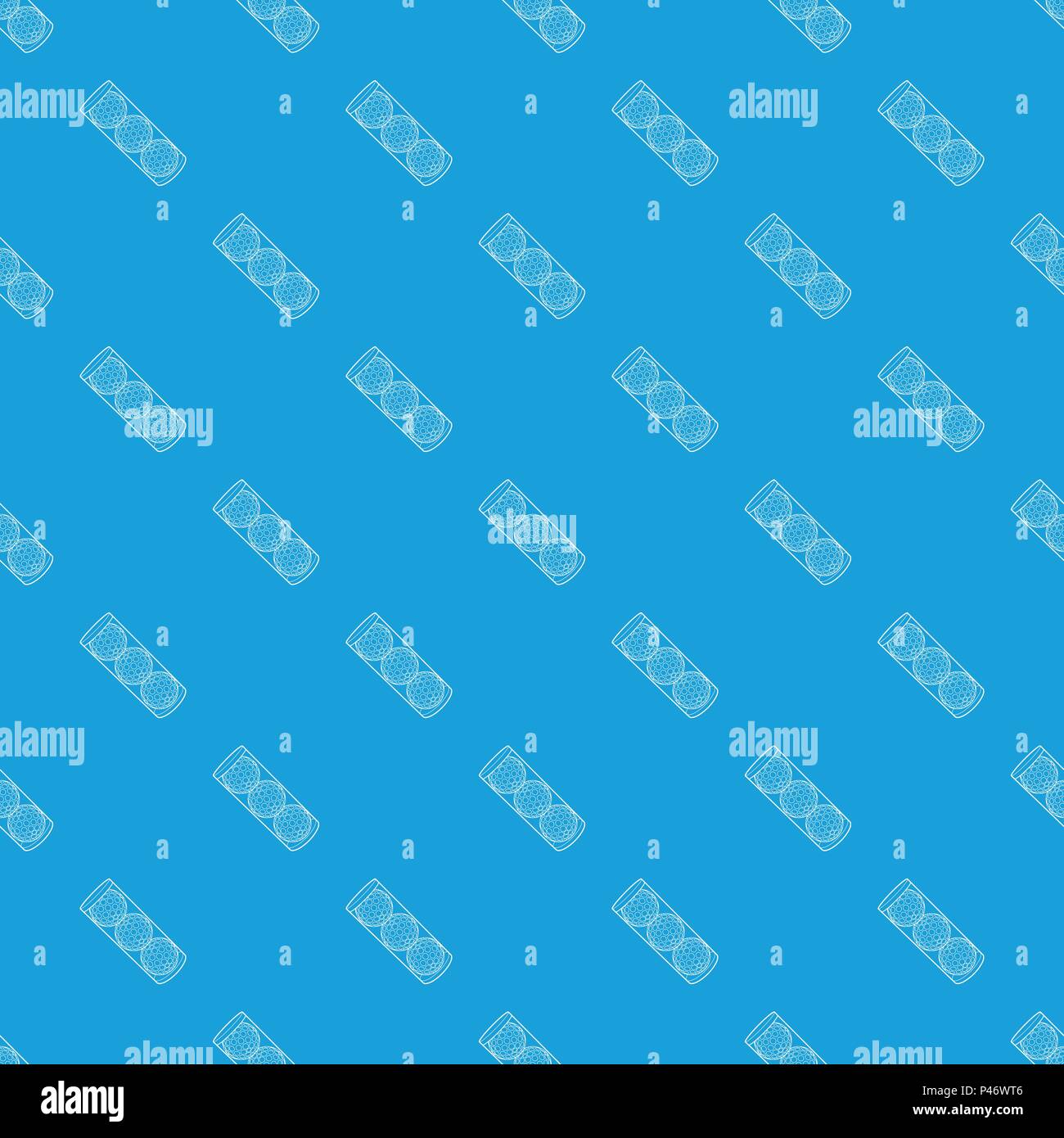 Golf balls pattern vector seamless blue Stock Vector