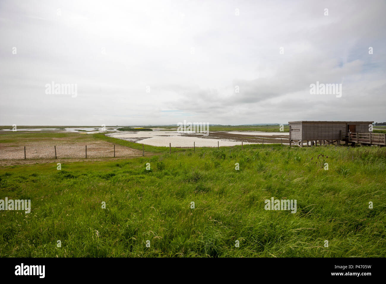 Wildlife Hide in Rye Harbour, Rye Harbour nature reserve, East Sussex, England, United Kingdom Stock Photo