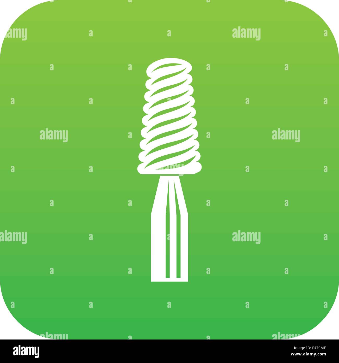 Tooth screw icon, simple black style Stock Vector