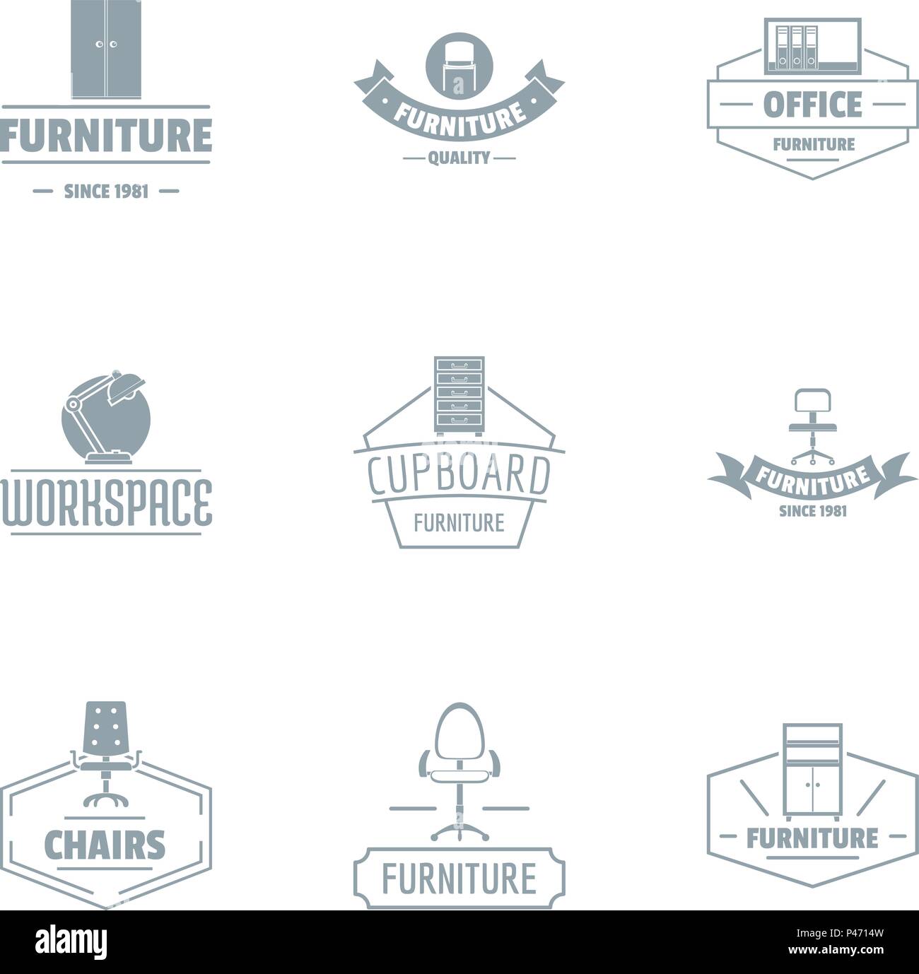 Work location logo set, simple style Stock Vector Image & Art - Alamy