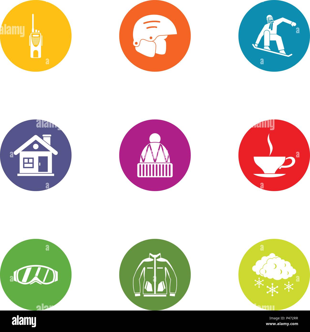 Mountain sport icons set, flat style Stock Vector Image & Art - Alamy