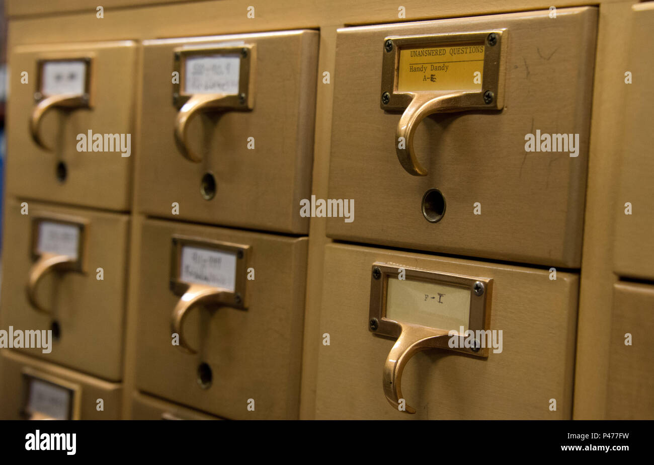 Maxwell AFB, Ala. Photos of the antique card catalog at Fairchild