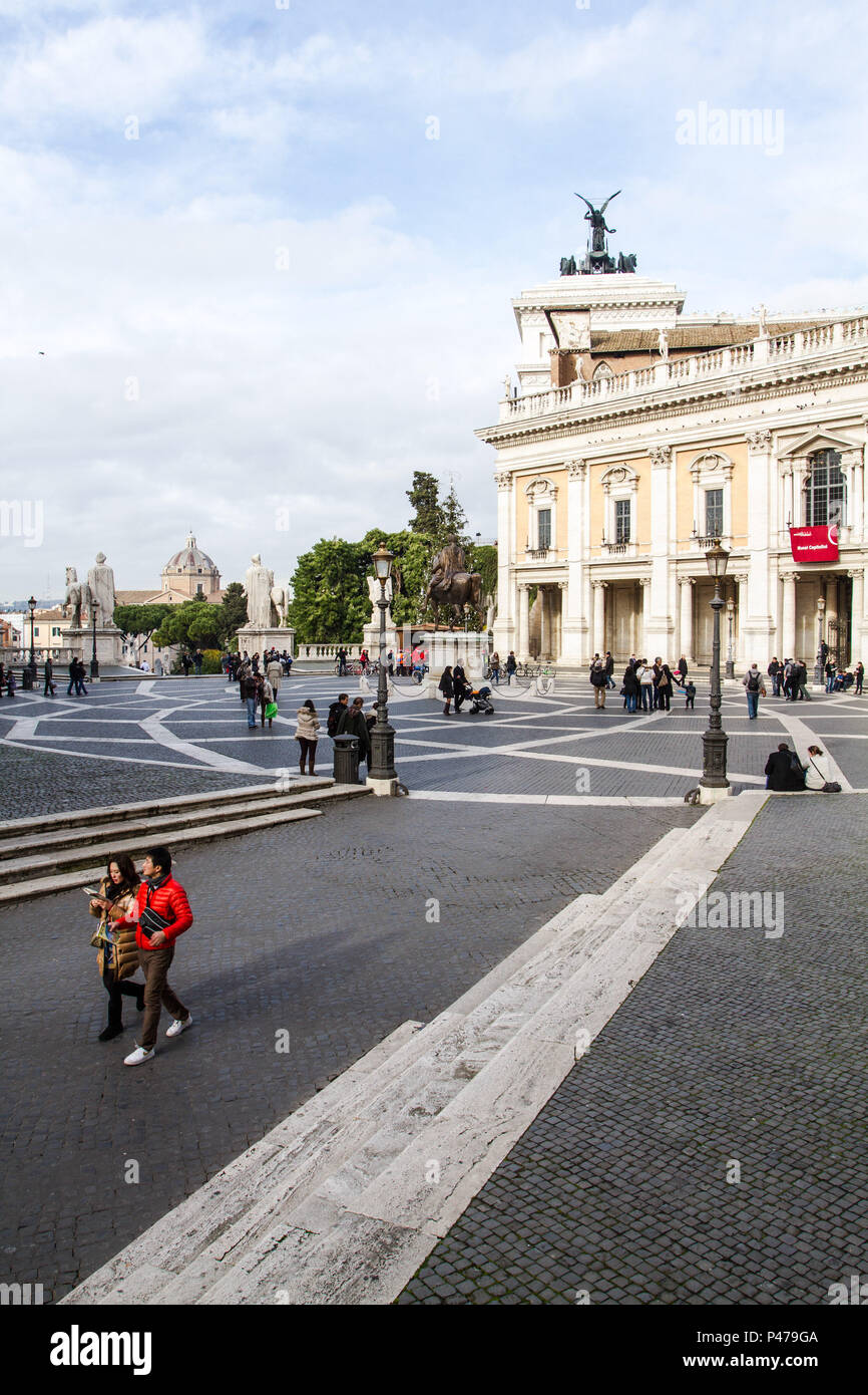Praça do Capitólio (Piazza del Campidoglio). Roma, Itália - 23/12/2012. Foto: Ricardo Ribas / Fotoarena Stock Photo