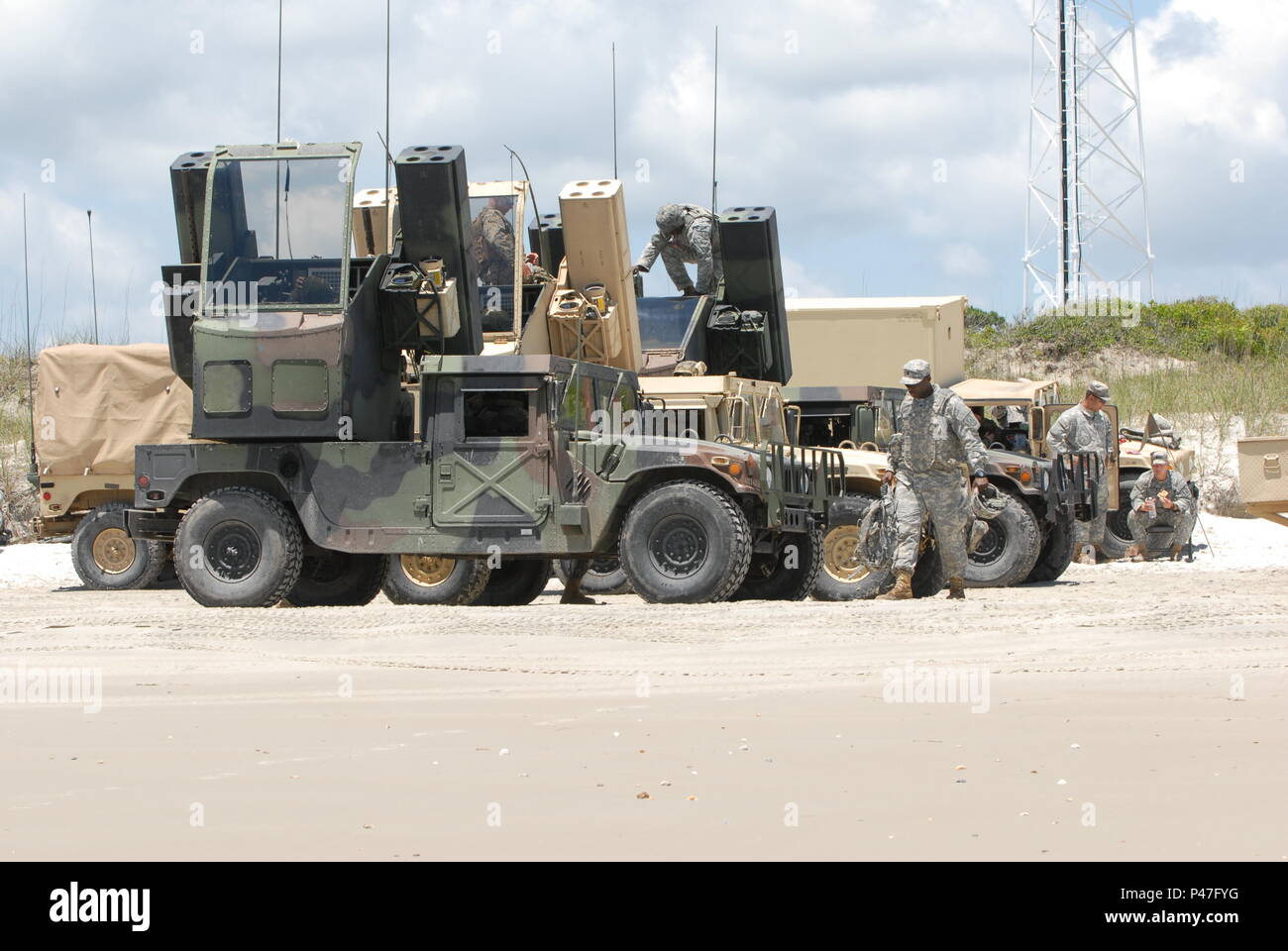 Soldiers from the 108th Air Defense Artillery Brigade, Fort Bragg, N.C ...