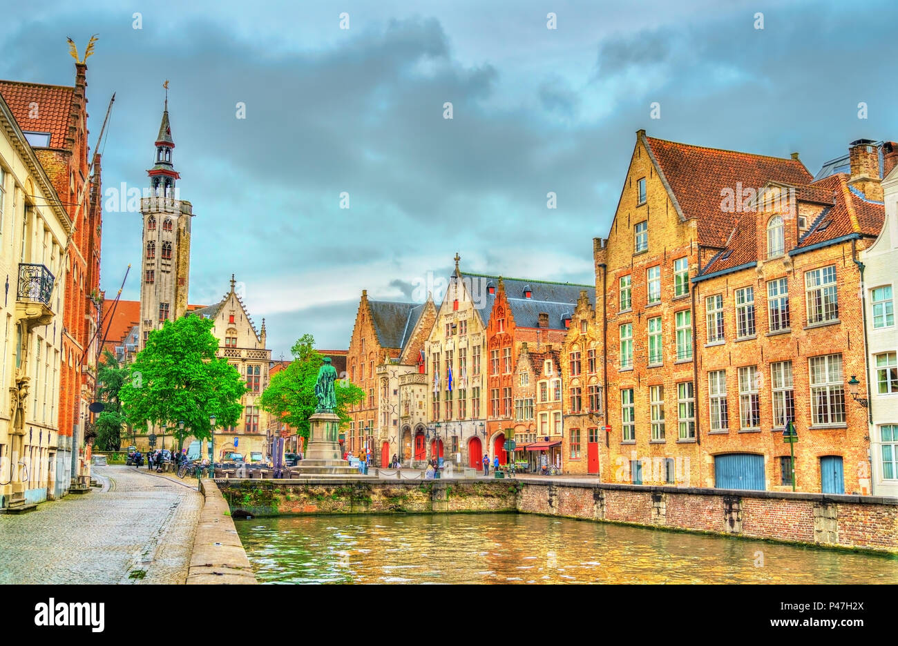 Traditional houses in Bruges, Belgium Stock Photo Alamy