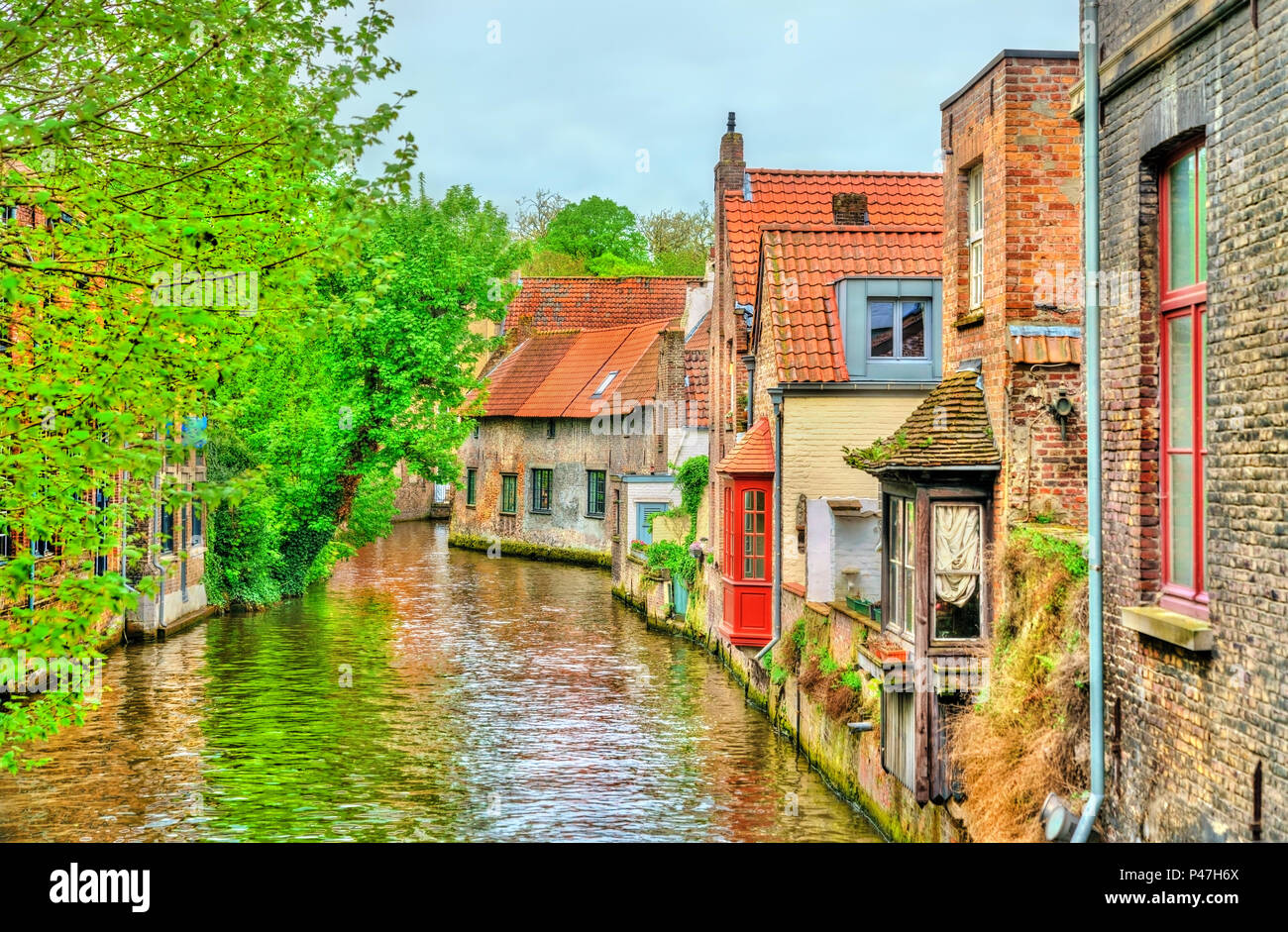 Traditional houses in Bruges, Belgium Stock Photo Alamy