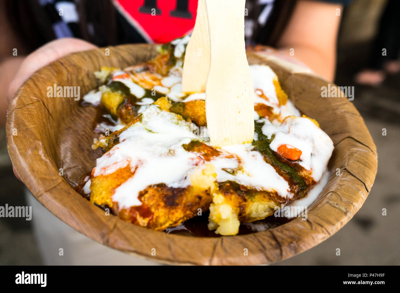 Indian street food chaat and savories  Stock Photo