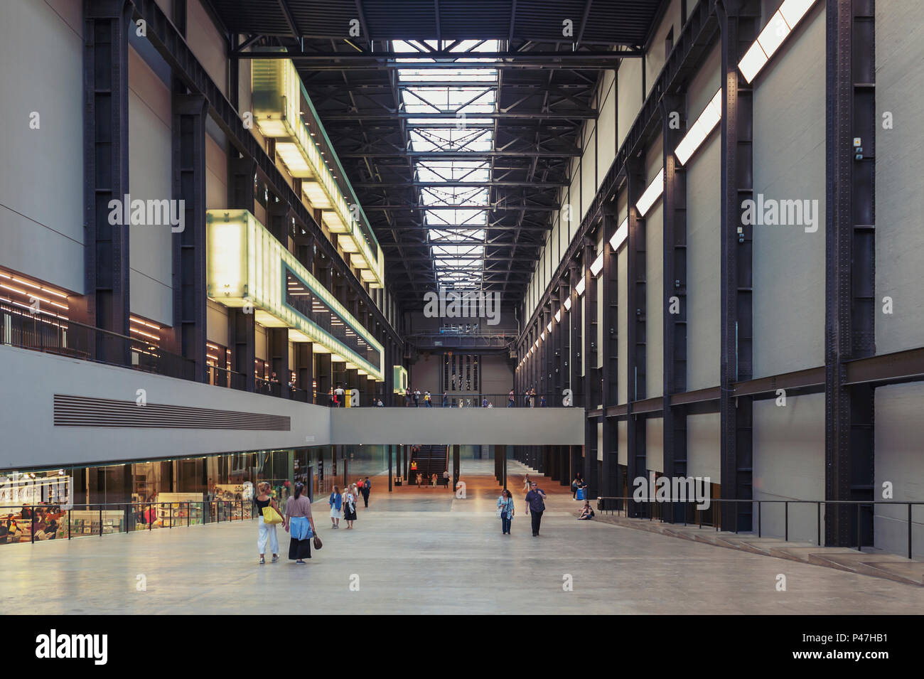 The Turbine Hall of the Tate Modern, museum of modern and contemporary art located at the Bankside area of the London Borough of Southwark, UK Stock Photo