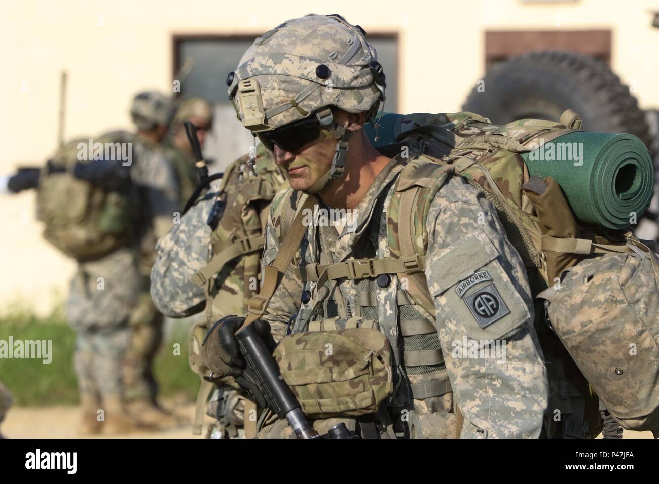 A Paratrooper assigned to Bravo Company, 1st Battalion, 508th Parachute