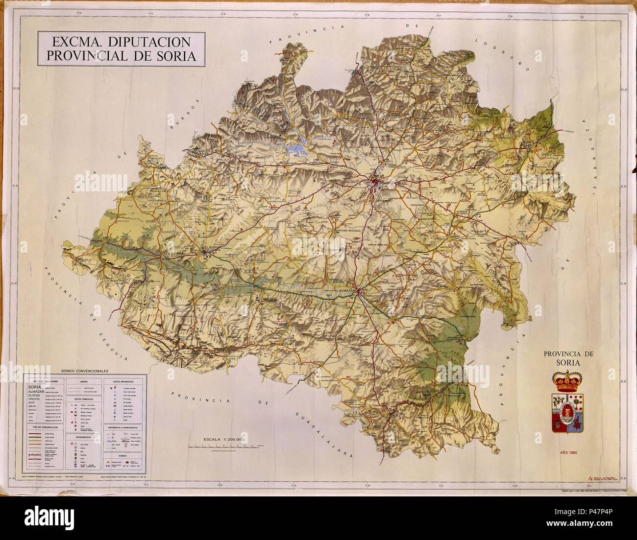 MAPA DE LA PROVINCIA DE SORIA Stock Photo - Alamy