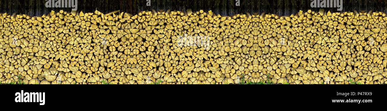 DE - BAVARIA: Wood for sale Stock Photo