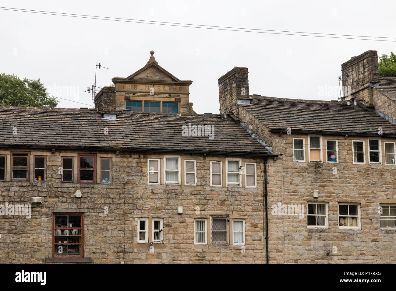 Traditional housing in Bacup, Lancashire, Enlgand, UK Stock Photo Alamy