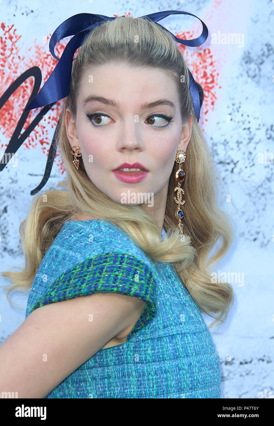 LONDON - JUN 19, 2018: Anya Taylor Joy attends the Serpentine Gallery Summer Party in Kensington Gardens Stock Photo