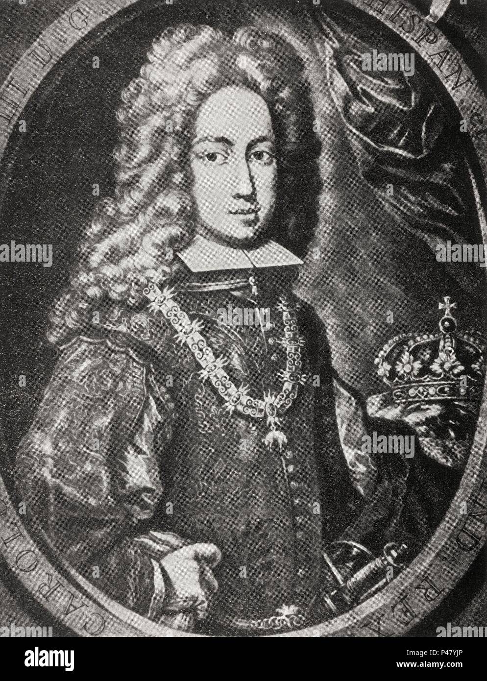 CARLOS VI DE ALEMANIA (1685-1740) EMPERADOR DESDE 1711. Location: BIBLIOTECA NACIONAL-COLECCION, MADRID, SPAIN. Stock Photo