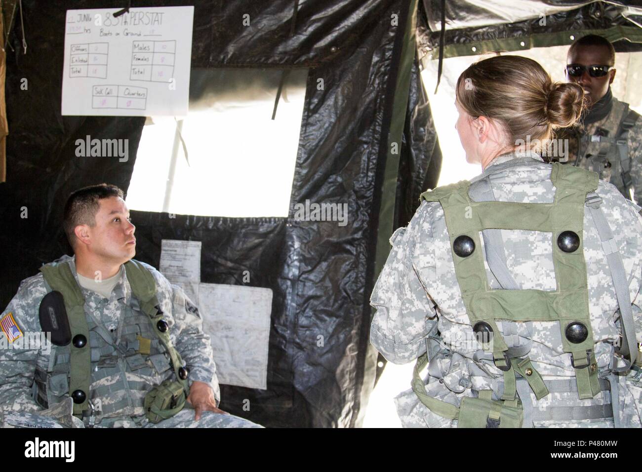 U.S. Army Reserve personnel of the 839th Movement Control Team ...