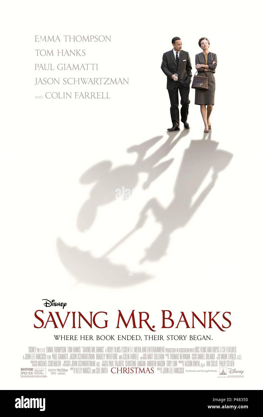 Original Film Title: SAVING MR. BANKS.  English Title: SAVING MR. BANKS.  Film Director: JOHN LEE HANCOCK.  Year: 2013. Credit: RUBY FILMS / Album Stock Photo