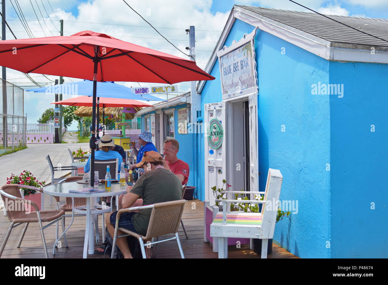 Downtown Historic New Plymouth businesses and buildings on small narrow