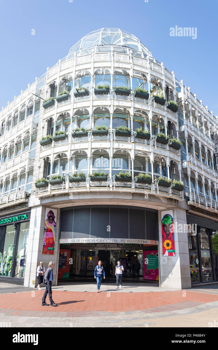 Glass entrance to st stephens green shopping centre king street hires stock photography and