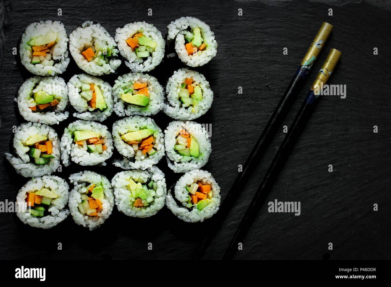 Japanese Rice Maki Sushi Roll Stuff with Tofu and Carrot Stock Image -  Image of gourmet, oriental: 99099549