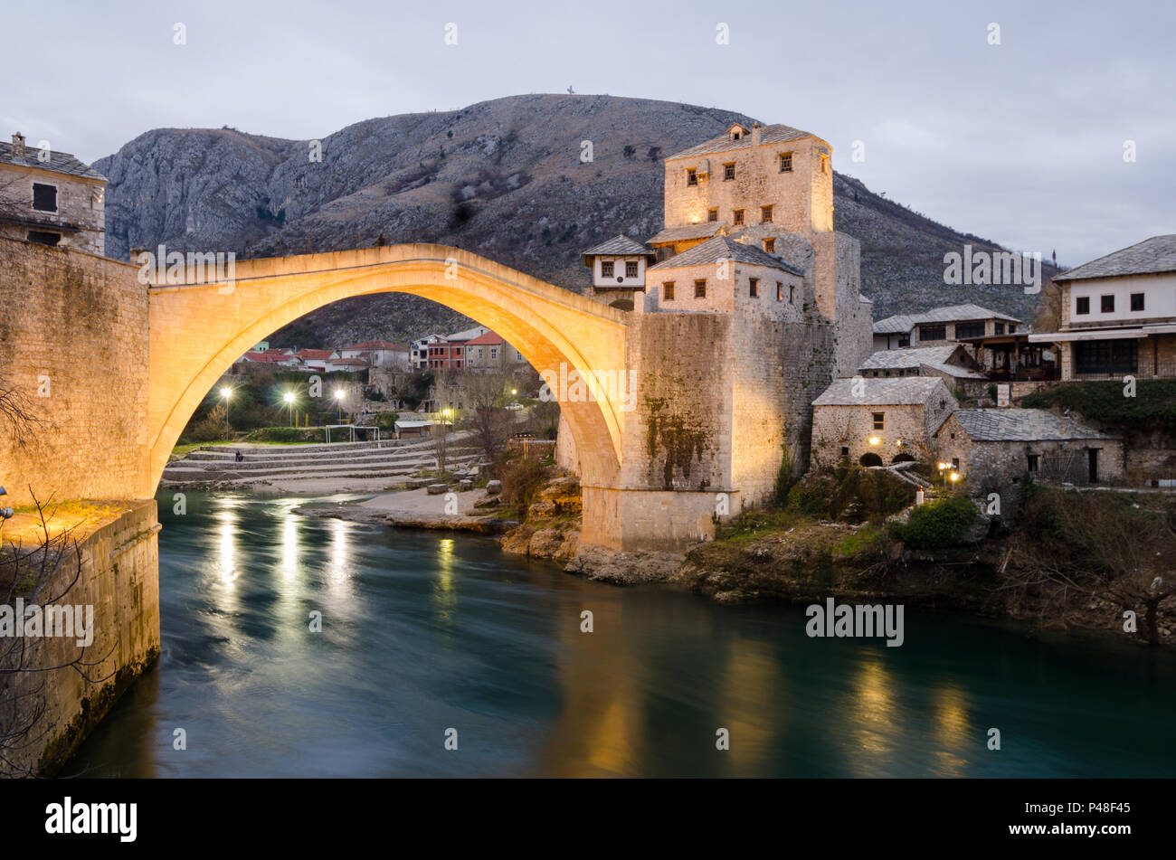 Old bridge in Mostar, Bosnia and Herzegovina Stock Photo