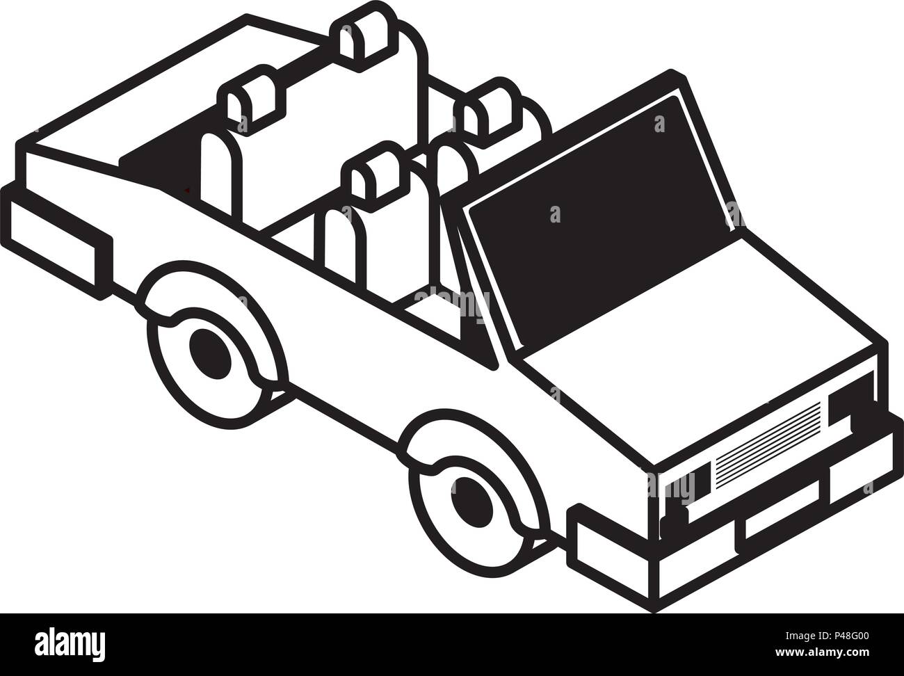 convertible car isometric icon Stock Vector Image & Art - Alamy