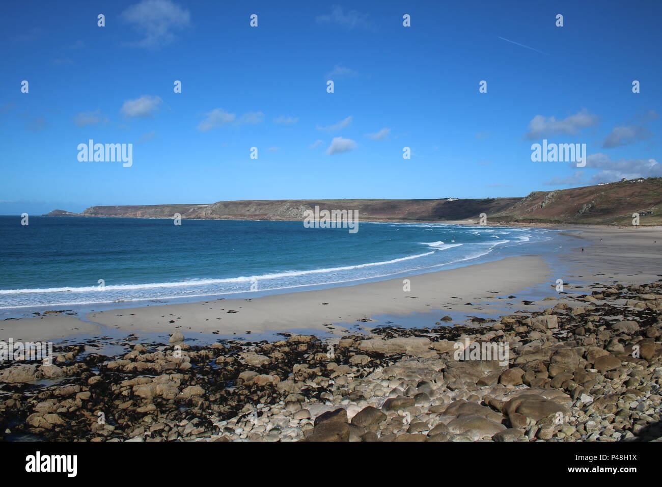 Sennen Cove (Porthsenen), Cornwall, South West England, United Kingdom. Stock Photo